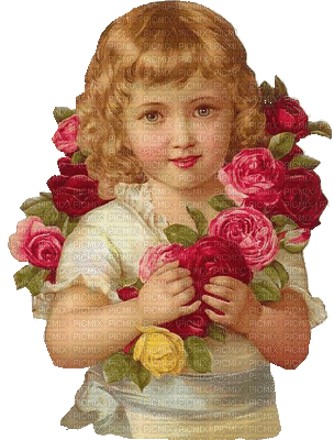 bebe,baby,rose,flower - Besplatni animirani GIF