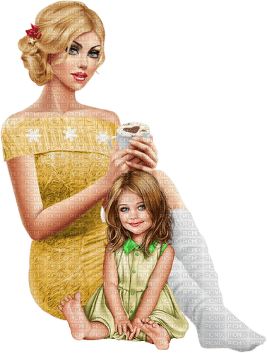 Mother and daughter. Leila - bezmaksas png