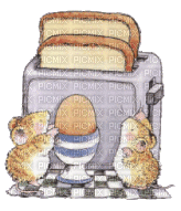 Mice with Toaster - Gratis geanimeerde GIF