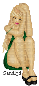 Pixel Sad Woman - GIF animado grátis