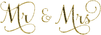 Mr. and Mrs/ words - Безплатен анимиран GIF