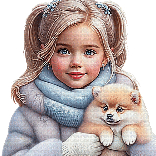 winter child kind dog milla1959 - Бесплатный анимированный гифка