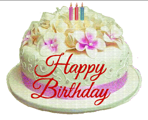 Happy Birthday Cake - Darmowy animowany GIF