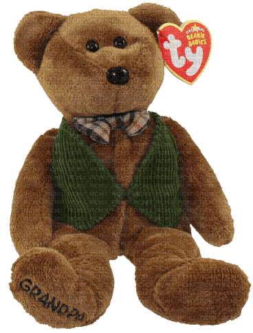 beanie baby papa the grandfather grandpa plushie - PNG gratuit