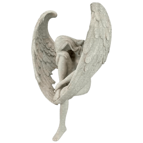 angel statue solemn melancholy - png ฟรี
