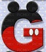 image encre lettre G Mickey Disney edited by me - бесплатно png