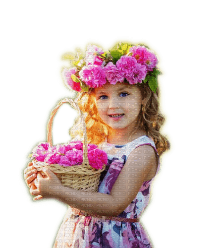 Rena Flower girl Mädchen Blumen - gratis png
