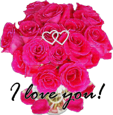I Love You Roses - GIF animado gratis