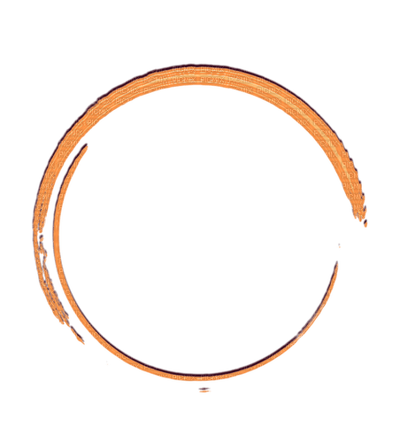 ♡§m3§♡ kawaii shape circle border orange - PNG gratuit