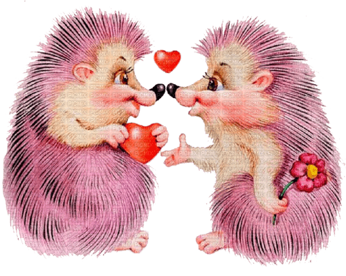 Y.A.M._Hedgehogs Family, love - PNG gratuit