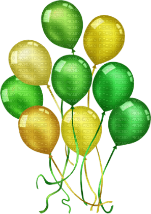 Ballon Jaune Vert:) - Free PNG