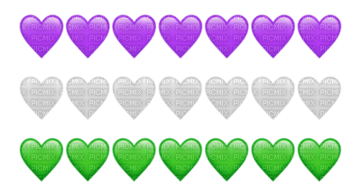 Genderqueer emoji hearts - bezmaksas png