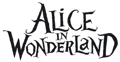 alice in wonderland text movie logo - zdarma png