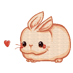 Cute Animated Bunny Rabbit, pâques , easter , bunny , rabbit , egg , deco ,  decoration , tube , cute , basket , graphics , animated , animation , gif -  Free animated GIF - PicMix
