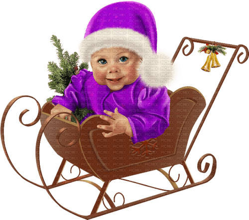 Christmas, sled, boy, winter. Leila - png ฟรี