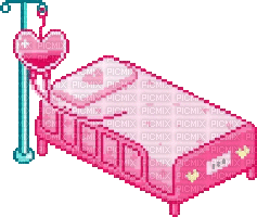 Hospital Bed (Unknown Credits), animated , gif , cute , kawaii , soft ,  pink - Free animated GIF - PicMix