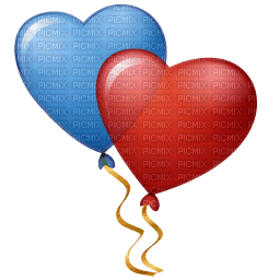 Kaz_Creations Deco  Heart Love Balloons Colours - PNG gratuit