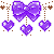 purple hearts - GIF เคลื่อนไหวฟรี