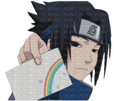 blank sasuke gay rainbow card - png gratuito