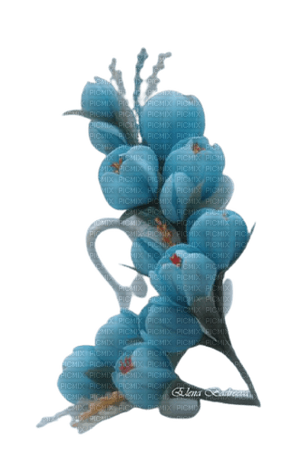 blue flowers - besplatni png