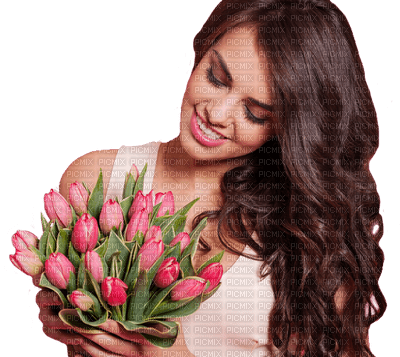 Kaz_Creations Woman Femme Flowers - PNG gratuit