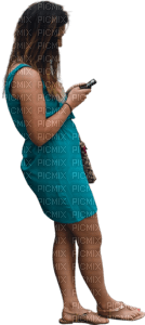 Kaz_Creations Woman Femme Texting Phone - PNG gratuit