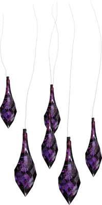 Kaz_Creations Gems Hanging Dangly Things Purple - Free PNG