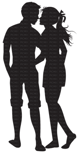 Kaz_Creations Silhouette-Couple-Love - Free PNG