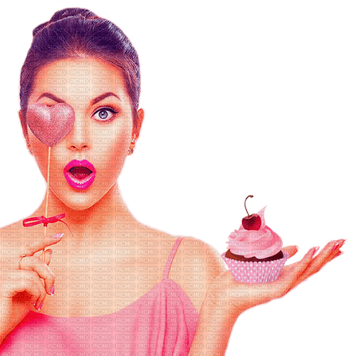 woman with cake by nataliplus - kostenlos png