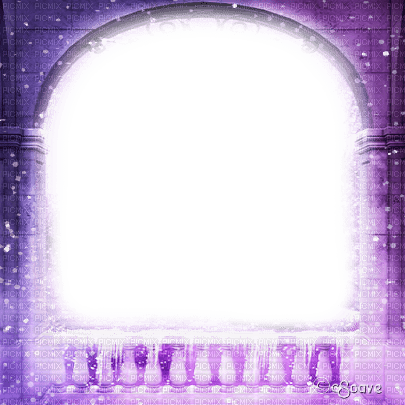 soave frame vintage terrace gothic winter purple - 免费PNG