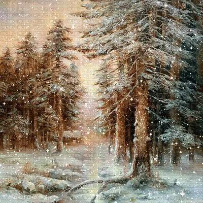 Winter snow background - Free animated GIF