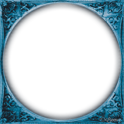 soave frame vintage circle ornament blue - Free PNG