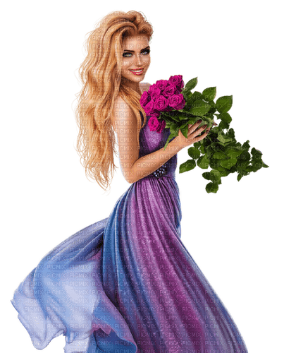 woman spring summer roses - ilmainen png