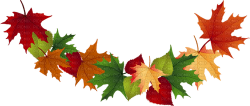 Girnalda de hojas de otoño - ücretsiz png