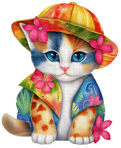 Cat - Summer - fruit - png grátis