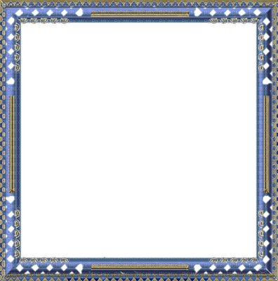 Frame  Blue Gold White - Bogusia - δωρεάν png