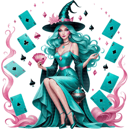 springtimes woman art witch fortune teller - PNG gratuit