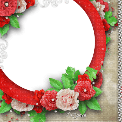 soave frame vintage flowers rose circle spring - PNG gratuit