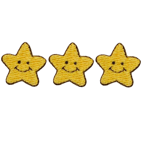 cartoon smiley star patches - png ฟรี