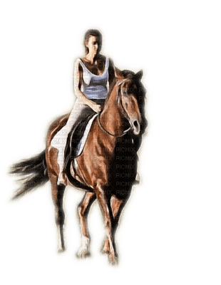 Femme a Cheval - 無料png