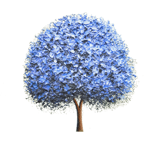 kikkapink deco scrap blue tree - ingyenes png