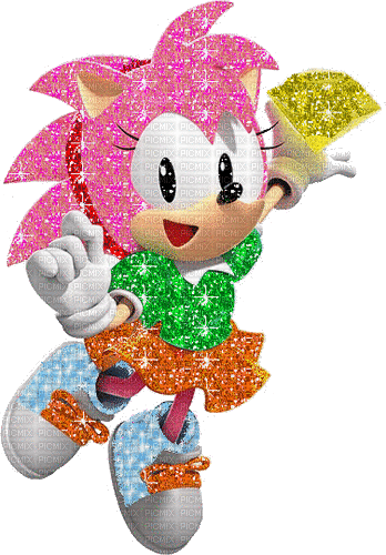 Classic Amy Rose - Free animated GIF