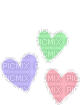 pastel hearts - GIF animé gratuit