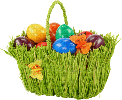 easter ostern Pâques paques  deco tube  eggs eier œufs egg  basket - PNG gratuit