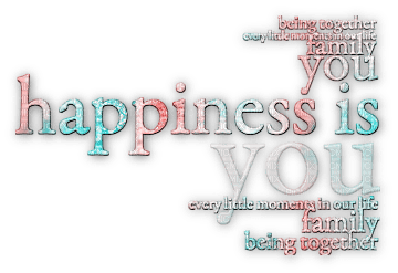 soave text happiness pink teal - ücretsiz png