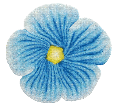 Kaz_Creations Deco Blue Flower - Free animated GIF