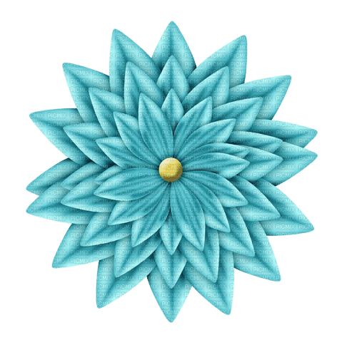 sm3 blue flower teal - PNG gratuit