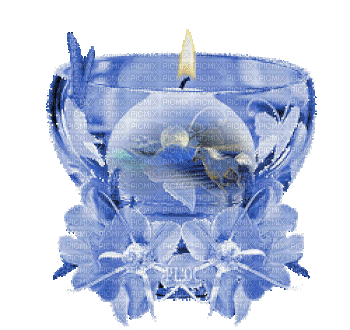 Kerze, blau - Ilmainen animoitu GIF