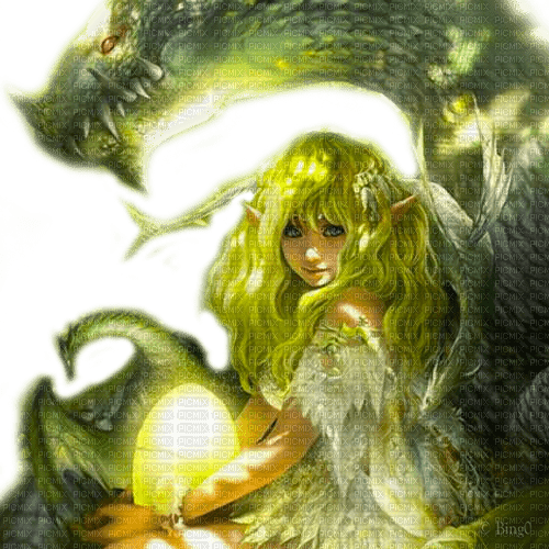 Y.A.M._Fantasy anime girl dragons - бесплатно png