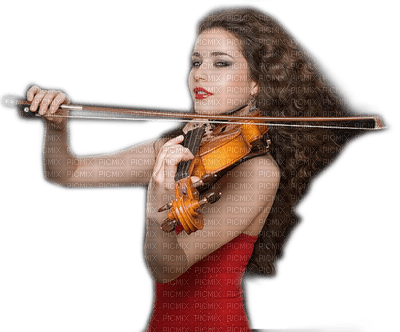 woman with violin bp - darmowe png